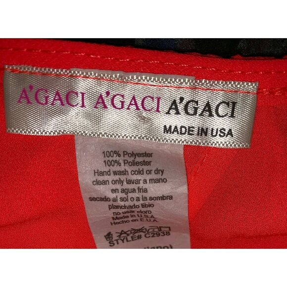 Agaci Top Solid Hot Pink Short Sleeve Blouse Sz M - Picture 5 of 5